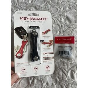 KEY‎ SMART Black NEW Compact Key Holder With Expansion Pack NIP